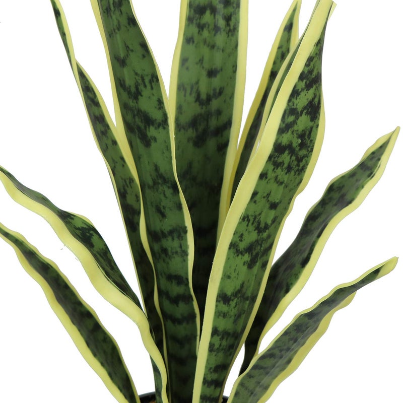 Ollain Artificial Snake Plant with Potted 23.6" Fake Plastic Sansevieria Faux Plants in Pot for Outdoor Window Box Verandah Planter Indoor Outside Home Garde Office Room Gardening Decoration - Image 3